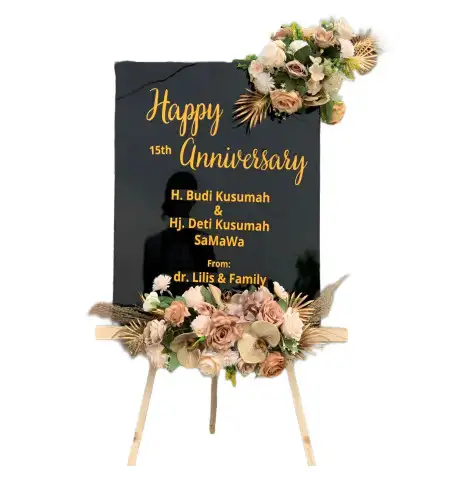 Papan Bunga Akrilik Gedung Wedding Cibinong