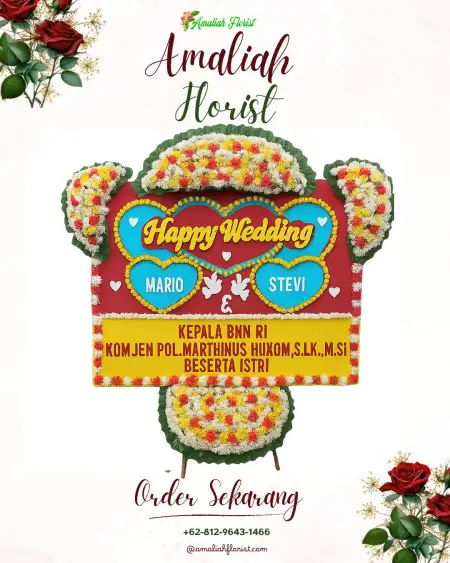Papan Bunga Pernikahan Gedung Wedding Cibinong